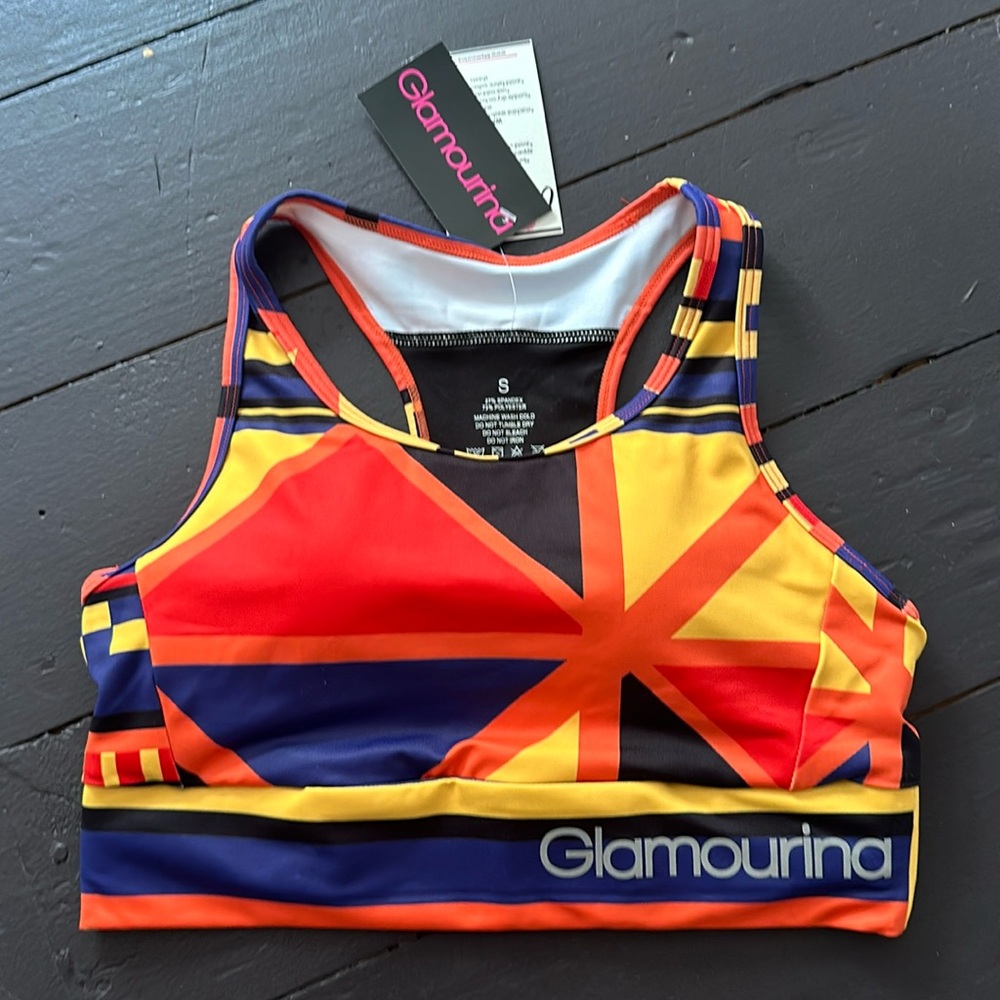 NWT Small Glamourina sports bra ltd edition print